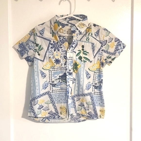 Nwt J. Crew Boys hawaiian button up shirt size 3 - Picture 1 of 4